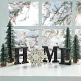 Glitzhome Interchangeable Home Table Signs with 13 Pcs Seasonal Icons, Wooden Changeable Home Sign for Holiday Decor, HOME Letter Sign Ornaments Set Interchangeable Holiday Decorative Shelf Blocks Glitzhome