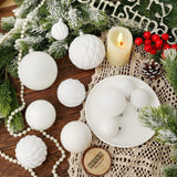 Christmas Balls Ornaments -36pcs Shatterproof Christmas Tree Decorations with Hanging Loop for Xmas Tree Wedding Holiday Party Home Decor,6 Styles in 3 Sizes(White) Jorysics