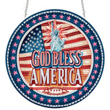 SKRYUIE Hanging Diamond Art Kits for Adults Pendant Statue of Liberty, Special Shaped Crystal DIY Diamond Painting Kit, Acrylic Board Wreath Pendants Double Sided, Home Decor 7.48 x 7.32 Inch c10 SKRYUIE