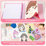 Tudaymol 4-in-1 Art & Craft Activity – DIY Dress Up Stickers, Makeup Kit, Foil & Gems Art, Creative Princess Fun, Costume Ideas & Accessories, Travel Toy, Gifts for Girls Ages 4-8-12 Tudaymol