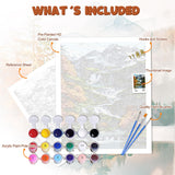 Paint by Number Adult Mountain,Waterfall Canvas Paint by The Numbers for Adults,Painting by Numbers Mountain,DIY Oil Painting Kits for Gifts and Wall Decor 16x20inch PHANTASYART