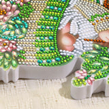 Succulents Gnome Tabletop Diamond Art Painting - DIY Diamond Art Kits for Adults Figurines Special Shaped Rhinestone Gem Art Statues, 5D Painting with Diamond Dots Sculpture Ornaments for Beginner Baipisan