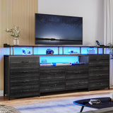 BTHFST 12 Drawers TV Stand Dresser for 65/70 inch TV, Entertainment Center with LED Lights & Power Outlets, 63" Large LED TV Stand, TV Console for Bedroom BTHFST