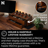 Holme & Hadfield Premium 17-Slot Wooden Watch Display Case – Extra Large Handcrafted Men’s Watch Box with Two Drawers – Father’s Day Gift for Crazy Collectors – Luxury Built to Last Holme & Hadfield