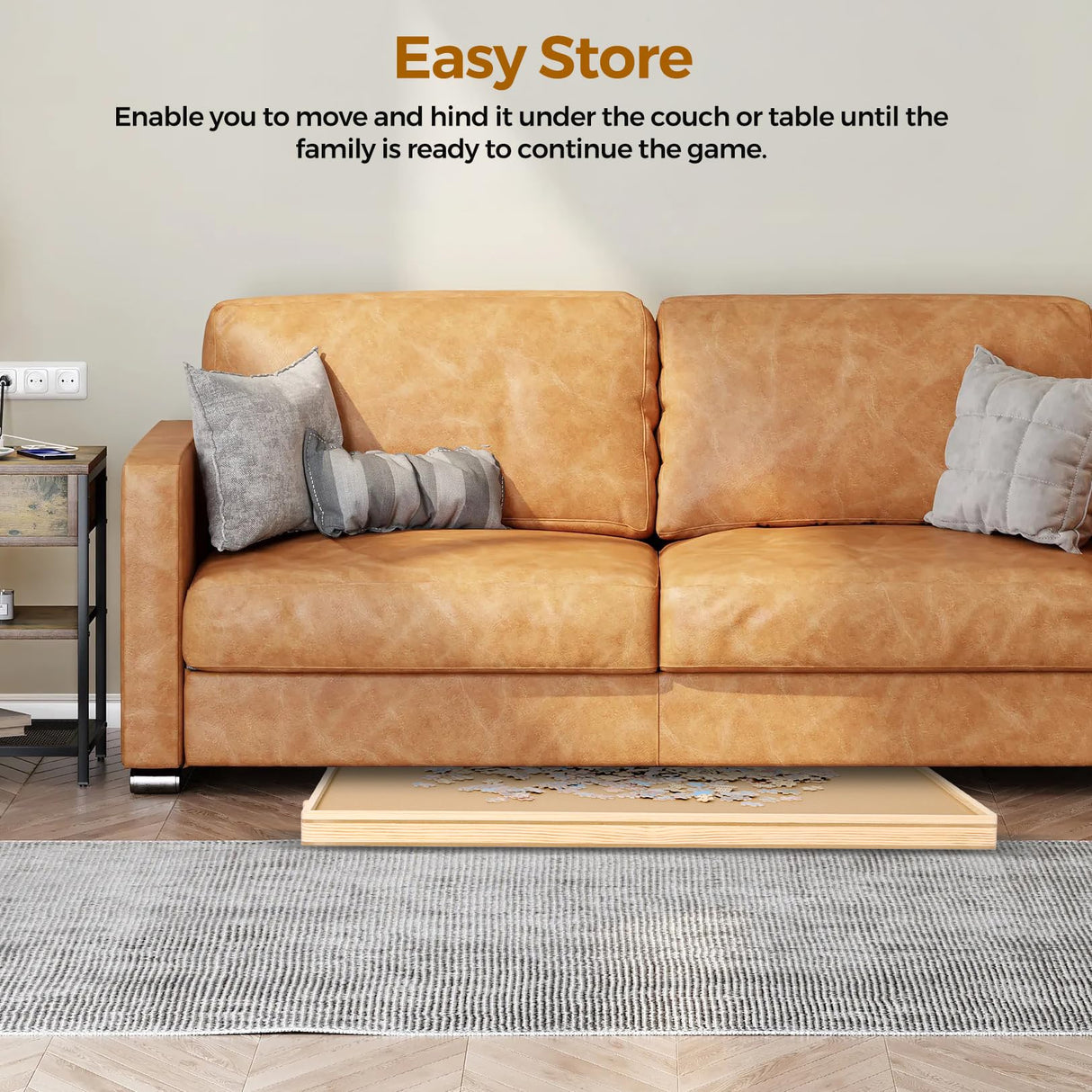 Panana Puzzle Locker 1000 Piece Puzzle Board with Drawers and Cover,30"x22" Portable Wooden Jigsaw Puzzle Table with 4 Drawers,Lazy Susan Spinning Puzzle Boards Birthday Gift (1000 pcs - Rotating) Panana