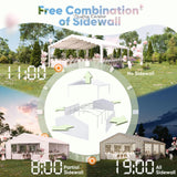 20x20 Heavy Duty Party Tent Upgraded Galvanized Wedding Tent Outdoor Gazebo Event Shelter Carport Canopy Tent with 2 Storage Bags & Reinforced Frame PEAKTOP OUTDOOR