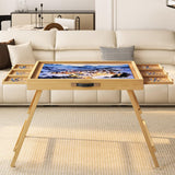 27.7" H Tall Puzzle Table with 6 Drawers, 1500 Pieces Jigsaw Puzzle Board with Folding Legs & Protective Cover - 34" x 26" Portable Table for Adults upvercy