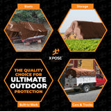 20' x 40' Super Heavy Duty 16 Mil Brown Poly Tarp Cover - Thick Waterproof, UV Resistant, Rip and Tear Proof Tarpaulin with Grommets and Reinforced Edges - by Xpose Safety Xpose Safety