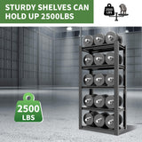 VIYET Garage Shelves, 63" H Garage Shelving Heavy Duty, 3000Lbs 5 Tier Adjustable Storage Shelves Suitable for Warehouse, Basement, Workshop,Require Assembly, 15.75" D*31.5" W *63" H(Black) VIYET