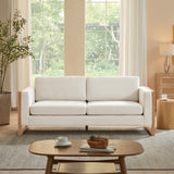 Christopher Knight Home Bricez 79" Sofa Couch, Cozy Upholstered 3-Seater Sofa, Oversized Loveseat, Comfy Fabric Couches for Living Room and Office, Modern Couch and Sofa, Wooden Frame, White Christopher Knight Home
