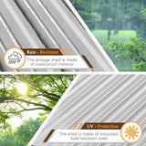 GUNJI 10 x 8 FT Shed Outdoor Storage Shed Metal Garden Shed with Lockable Door Outside Waterproof Tool Shed for Backyard, Patio, Lawn (Gray) GUNJI