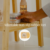 Bamboo Shower Bench for Inside Shower – Waterproof Bathroom Spa Seat with Shelf, Hooks & Soap Tray – Wood Shower Stool for Shaving, Sauna, or Small Bathroom – Walnut ATALIA