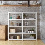 Elitehouse 5 Tier Metal Storage Shelves Adjustable Garage Shelving, Heavy Duty Industrial Utility Rack Organization for Kitchen, Pantry, Closet, Garage, Office (White) Elitehouse