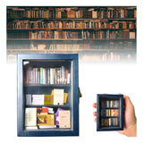 Atlodas Mini Pocket Anxiety Bookshelf - Stress-Relieving Display Cabinet for Book Lovers Atlodas