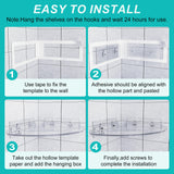 YAWSOUP Acrylic Corner Shower Shelves,Adhesive Shower Caddy Organizer for Bathroom Storage Home Decor,Clear, RustProof, No Drilling Bathroom Wall Shelf,2-Pack YAWSOUP
