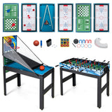 GYMAX Multi Game Table 48", 14 in 1 Combo Game Table w/Basketball, Billiards, Foosball, Ping Pong, Hockey, Shuffleboard, Bowling, Chess, Checkers, Backgammon, Tic Tac Toe for Game Room, Family Night GYMAX