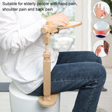 Embroidery Hoop Stand - Rotated Cross Stitch Stand Lap, Easy to Use Natural Beech Wood Embroidery Hoop Holder, Hands Cross Stitch Stand for Art Craft Sewing Needlework Projects guofa