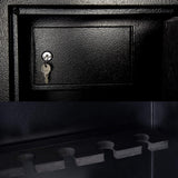 Larger and Deeper Rifle Safe, New and Improved Gun Safe for 5-6 Rifles and Shotguns for Home, Quick Access Gun Cabinet (w or w/o Scope) with Lockbox Silent Mode quicktec