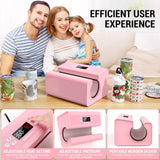 Whubefy Auto Tumbler Heat Press Machine, Pink Mug Heat Press Heat Up Even & Fast, Cup Press Machine for 30oz, Sublimation Machine for Tumbler 2.6-3.34in, Glass Jar, Can & Mugs, Halloween Spirit Whubefy