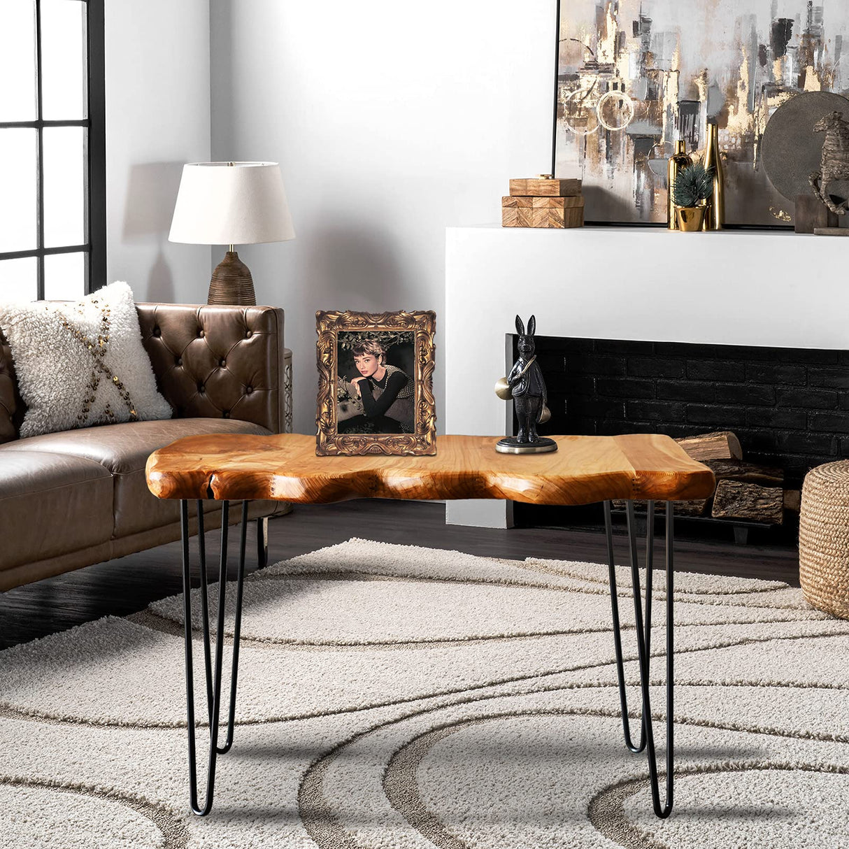 WELLAND Cedar Live Edge Small Coffee Table WELLAND