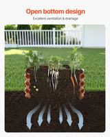 VEVOR 3 Pcs 2x2x1ft Round Galvanized Raised Garden Bed Kit, Outdoor Metal Raised Beds for Gardening Vegetables, Easy Assembly Garden Planter Box for Flowers Fruits with Open Base VEVOR