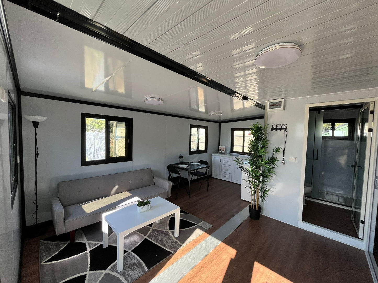 30FT Prefab House,Portable Container House to Live in with 2 Bedroom,1 Full Equiped Bathroom and Kitchen,Prefabricated Tiny House for Living,Foldable Mobile Home, Office, AirBNB - WoodArtSupply