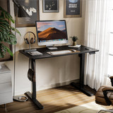 ERGOMAKER 43" Electric Standing Desk, Height Adjustable, Sit Stand Up Desk for Home Office & Computer Workstations, Memory Controller, Black ERGOMAKER