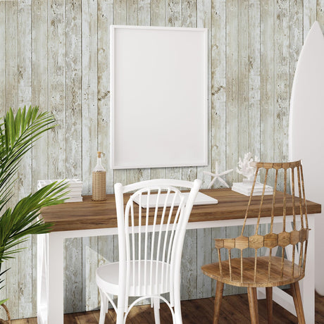 Abyssaly Contact Paper Wood Peel and Stick Wallpaper 17.71" X 118" Self-Adhesive Removable Wallpaper Decorative Wall Covering Vintage Wood Panel Interior Film Abyssaly