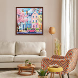 Miwixy Cherry Blossom Diamond Art Kits for Adults,Dog Spring Street Diamond Painting,Pink Car 5D Full Drill Diamond Dots Paintings,Round Diamond Art Canvas for Beginners Home Wall Decor12x12inch Miwixy