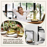 Threlaco 2 Pack 10 Inch Wood Dough Bowl Candle Candle Decorative with Wick Scented Candles Soy Gifts for Men Women Farmhouse Table Centerpiece Home(Sage and Eucalyptus) Threlaco