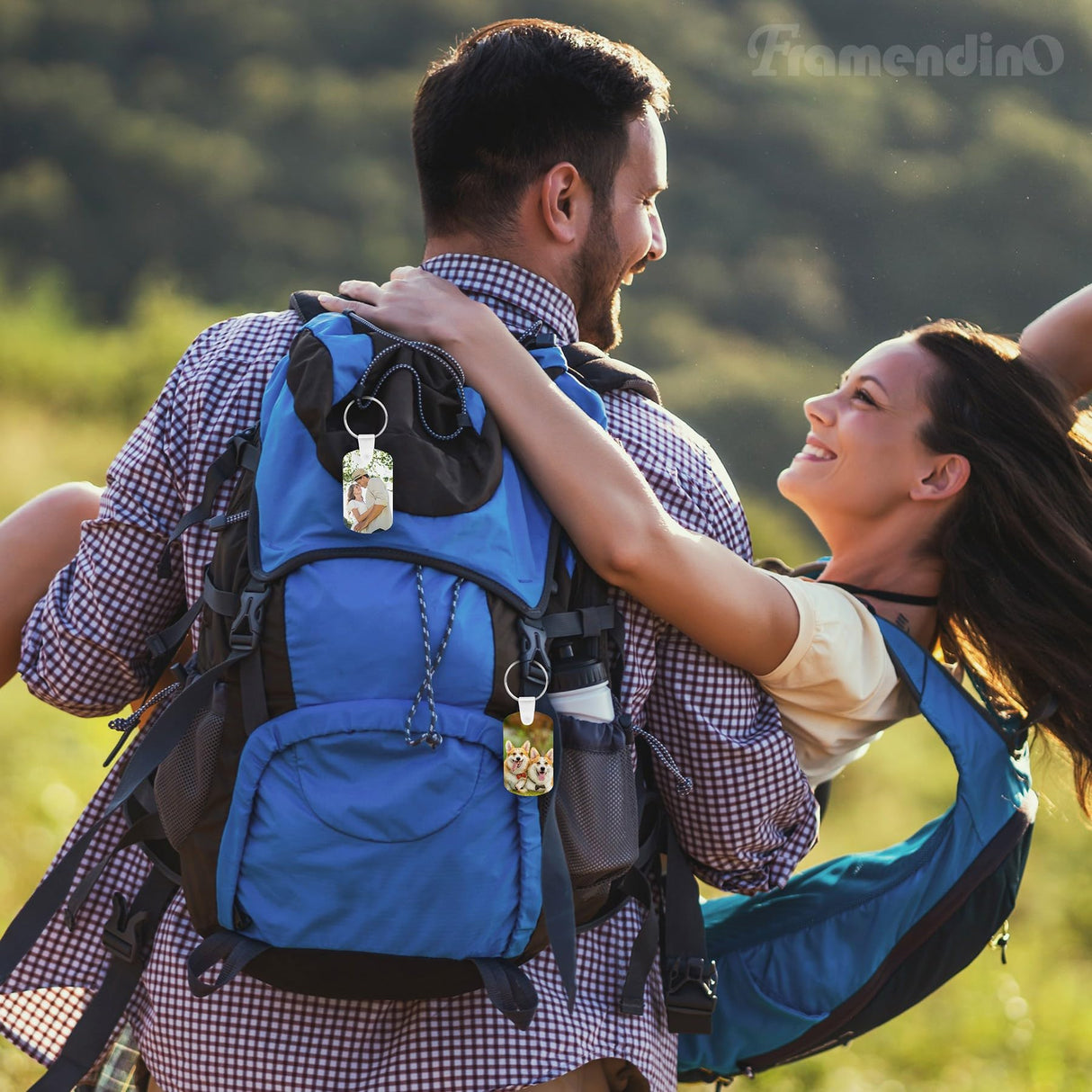 Framendino, 60 Pack Metal Sublimation Keychain Blanks Double Sided Heat Transfer Keychains Oval Framendino