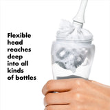 OXO Tot Bottle Brush with Nipple Cleaner, Gray, 1 Count (Pack of 1) OXO