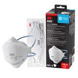 3M Aura Particulate Respirator 9205+ N95, Lightweight, Three Panel Designed Respirator Helps Provide Comfortable And Convenient Respiratory Protection, 10-Pack 3M