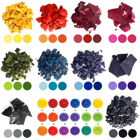 Direct Candle Supply – Color Dye Flakes – Multiple Color High Concentration Dyes for Candle Making (1.6 oz)… (Multicolor) Use in Soy/Coconut/Paraffin Wax Direct Candle Supply