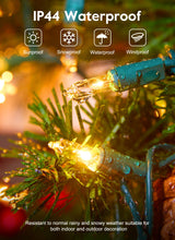 Clear Christmas String Lights 50 Count 12 Feet Incandescent Bulb Mini Lights for Indoor Outdoor Xmas Tree Garland Birthday Wedding Party Festival Decoration, Green Wire Brightown