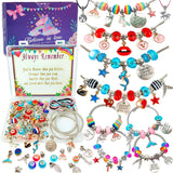 Charm Bracelet Making Kit,Jewelry Making Supplies Beads,Unicorn/Mermaid Crafts Gifts Set for Girls Teens Age 6-12 klmars