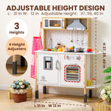 Tinysure Play Kitchen for Kids - Toy Kitchen Set for Toddlers with Realistic Lights and Sounds, Kids Kitchen Playset with Abundant Toy Food Set, Best Gift for Kids Ages 3+ TINYSURE