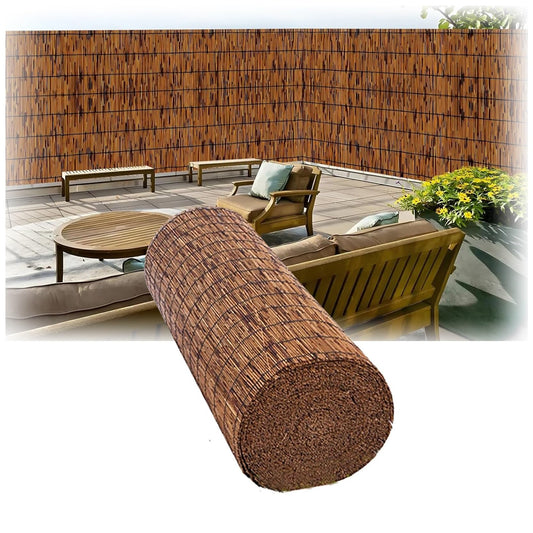 Bamboo Fencing Roll｜Natural Balcony Privacy Fence｜3x10FT / 6x50FT / 5.5x40FT / 4x16.4FT / 5x26FT / 4.5x20FT / Backyard Divider Decorative Fences｜Bamboo Wall Covering Easy to Install(3FTx10FT)