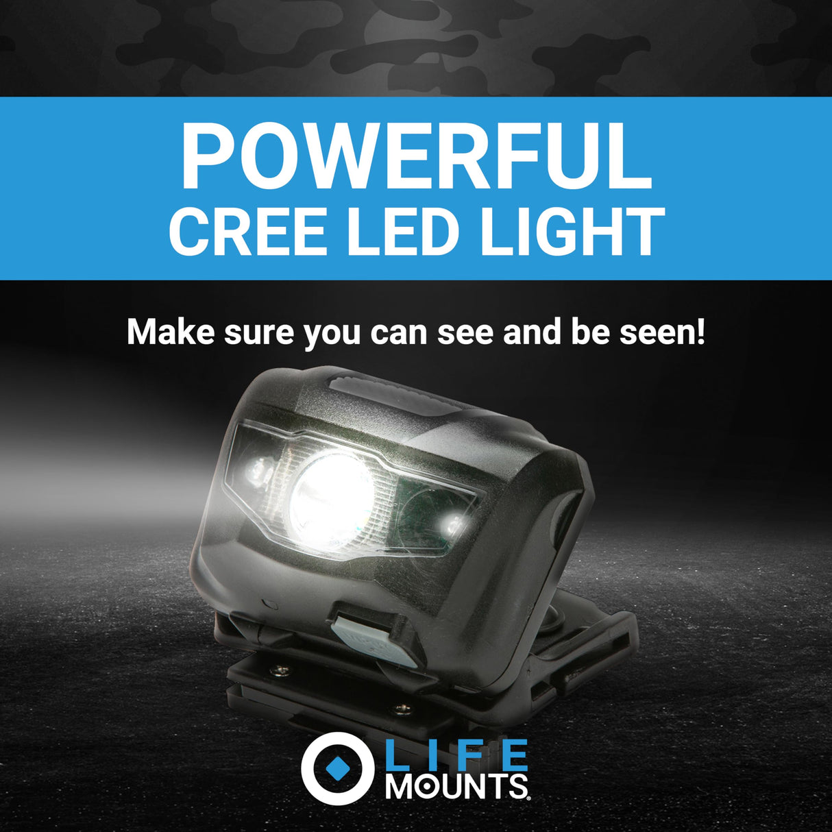 Life Mounts - LED Tactical Helmet NVG Shroud Light - Helmet-Mounted Flashlight Stay Safe and Light Your Way - Designed for Tactical and Ballistic Helmets - Grey Life Mounts