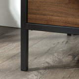 Sauder Nova Loft Open Wardrobe with Drawers, L: 32.99" x W: 21.97" x H: 65.98", Grand Walnut finish Sauder