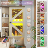 AOGLLATI Farmhouse Vanity Desk with Mirror and Lights, Makeup Vanity Set with Lights & Jewelry Cabinet & 5 Drawers, Vanity Table with Charging Station, Hidden Storage Space for Bedroom, Antique White AOGLLATI