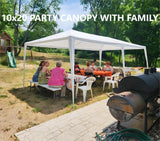 SEALAMB 10x20ft Party Canopy Tent, Durable Waterproof Large Tents for Parties, Outdoor Patio Gazebo Canopy Tents with 4 Removable Sidewalls for Wedding, Birthday, Backyard, Garden SEALAMB