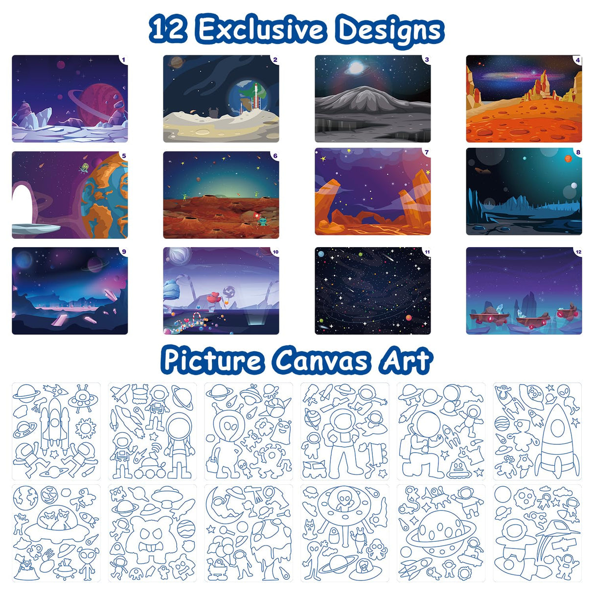 CREATIVETREES Foil Arts and Crafts for Kids – Space Craft with Clean Crafting, Mess-Free Coloring, Travel Toys, and Birthday Gifts for Ages 4 5 6 7 8 9-12 CREATIVETREES