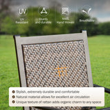 HERA'S HOUSE 9 Pieces Wicker Patio Dining Set, 8 x Rattan Dining Chair, 1 x Extendable Metal Dining Table, All Weather Resistant Outdoor Furniture Set for 8 for Lawn Garden Backyard HERA'S HOUSE