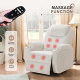 Flamaker Power Lift Recliner Chair Electric Lift Recliner for Elderly Power Lift Recliner Chair with Cup Holders Side Pockets for Living Room (Corduroy, Beige) Flamaker