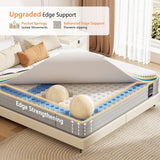 King Size Mattress 14 inch, Medium Firm Hybrid Mattresses with Cooling Gel Memory Foam, King Mattress in a Box, Independent Spring for Motion Isolation, Pressure Relief & Upgraded Support, CertiPUR-US Pamag pieeoo