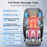 Mazzup Full Body Zero Gravity Shiatsu Massage Chair with Fully Assembled, LCD Screen, Shortcut Keys, USB Charging Port, Heat, for Loved Ones, Parents, Black Mazzup