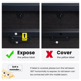 SHA CERLIN 14 Inch King Size Metal Platform Bed Frame with Wooden Headboard and Footboard, Mattress Foundation, No Box Spring Needed, Large Under Bed Storage, Black Oak SHA CERLIN