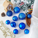 Wironlst Christmas Ball Ornaments - 30pcs Shatterproof Plastic Christmas Ornaments Hanging Ball Decorations for Xmas Tree, Holiday, Wedding, Party (Multi-Size, Blue) Wironlst