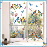 Saillong 32 Pcs Spring Diamond Painting Window Stickers Hummingbird Butterfly Flower Stained Glass Window Decals Spring Diamond Art Kits for Adults DIY Accessories Home Decor Saillong
